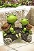LA JOLIE MUSE Garden Statue Figures Turtles on a Log, 9 Inch Large Resin Patio Lawn yard Indoor Outdoor Decorations, Housewarming Gift