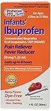 Ibuprofen Infants Pain Reliever Fever Reducer Drops, Berry Flavor, Dye Free - 1 Oz