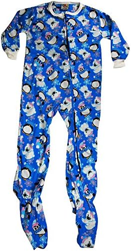 Fun Footies - Little Girls' Penguins and Polar Bears Blanket Sleeper, Blue 36740-Small