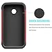 Motorola Moto E Case, Moto E 1st Gen Case, Tekcoo(TM) [Tmajor Series] [Red/Black] Shock Absorbing Hybrid Rubber Grip Plastic Impact Defender Rugged Slim Hard Case Cover Shell for Moto E 2014