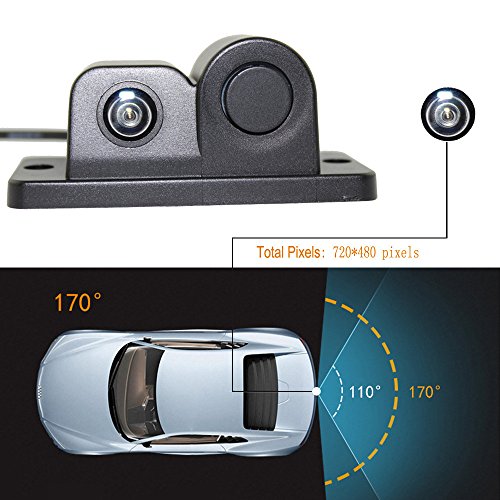 KUNAW License Plate Wireless Backup Camera, Rear View Camera 170° Viewing Angle Universal Car License Plate Frame,IP69K Waterproof, Fits All Cars Vehicles.