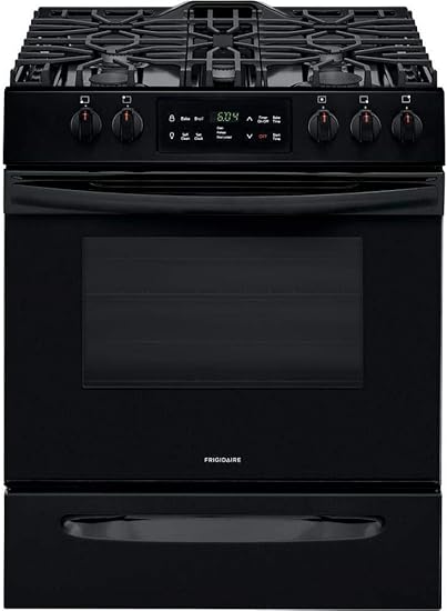 Amazon Com Frigidaire Ffgh3054ub 30 Slide In Gas Range With 5 Burners 5 Cu Ft Oven Capacity Self Clean And Storage Drawer In Black Appliances