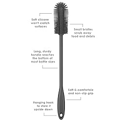 Purtribe Silicone Bottle Brush, Water Bottle