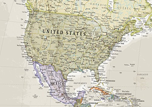 2 Maps+International+Classic+World+Wall