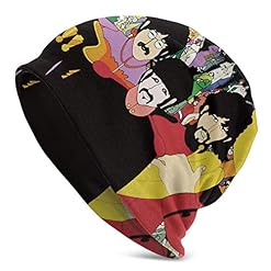 huatongxin Adultes Bonnet en Tricot, Bonnet Beatle Skull Stretch Winter Warm Caps Noir - Les Beatles, Paul McCartney, John Lennon, RIngo Starr, George Harrison