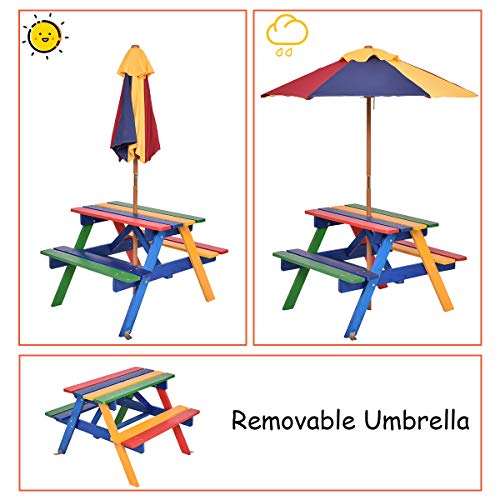 4 Costzon+Picnic+Children+Rainbow+Umbrella