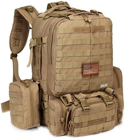 CRAZY ANTS Tactical Military Backpack Rucksacks Camping Backpack w/EMT First Aid IFAK Utility Pouch,Upgraded Version