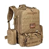 CRAZY ANTS Tactical Military Backpack Rucksacks Camping Backpack w/EMT First Aid IFAK Utility Pouch,Upgraded Version