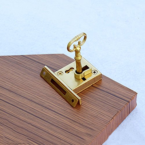 Rzdeal European Style Antique Drawer Brass Lock Square Outlet