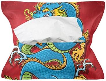 Chinese Dragon Tissue Box Cover Paper Towel Napkin Box Holder for Living room, Car, Kitchen