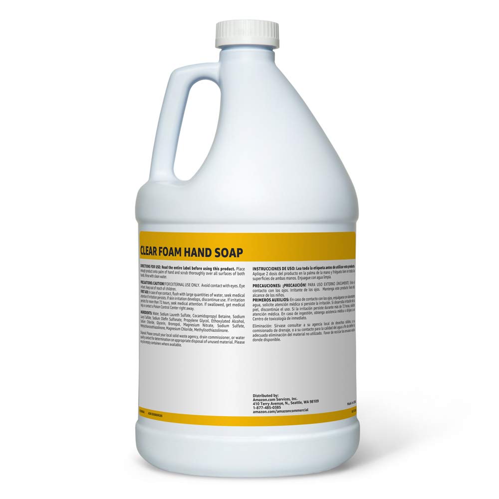 Commercial Clear Foam Hand Soap Refill, 1-Gallon, 2-Pack: Industrial & Scientific