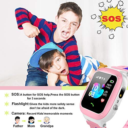 Kids smartwatch waterproof with LBS/GPS tracker smart watch phone 3-12 SOS camera for boys girls Christmas gifts game watches