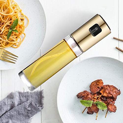 Cdycam Olive Oil Sprayer Misters Bottle, 100ml Food-grade Glass Oil Vinegar Soy Sauce Dispenser Pump Sprayer for BBQ, Grilling, Kitchen, Cooking, Salad, Bread Baking, Frying, Pack of 2 - Thumbnail 6