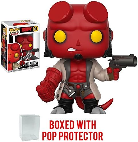 Hellboy Comic Hellboy with Jacket Pop Vinyl Figure and (Bundled with PROTECTOR CASE)