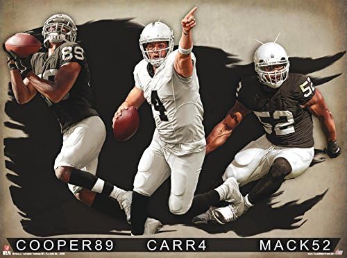 Derek Carr Khalil Mack Amari Cooper Raider Nation 24x18 Football Poster Authentic Team Spirit Store Product