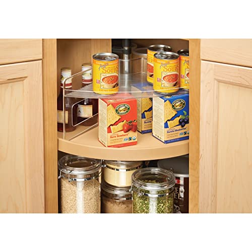 mDesign Plastic Kitchen Lazy Susan Food Storage Organizer