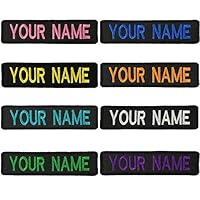 Embroidery Name Patches,2 Pieces Custom Personalized Military Tapes Tag Customized Logo ID for Multiple Clothing Bags Vest Jackets Work Shirts