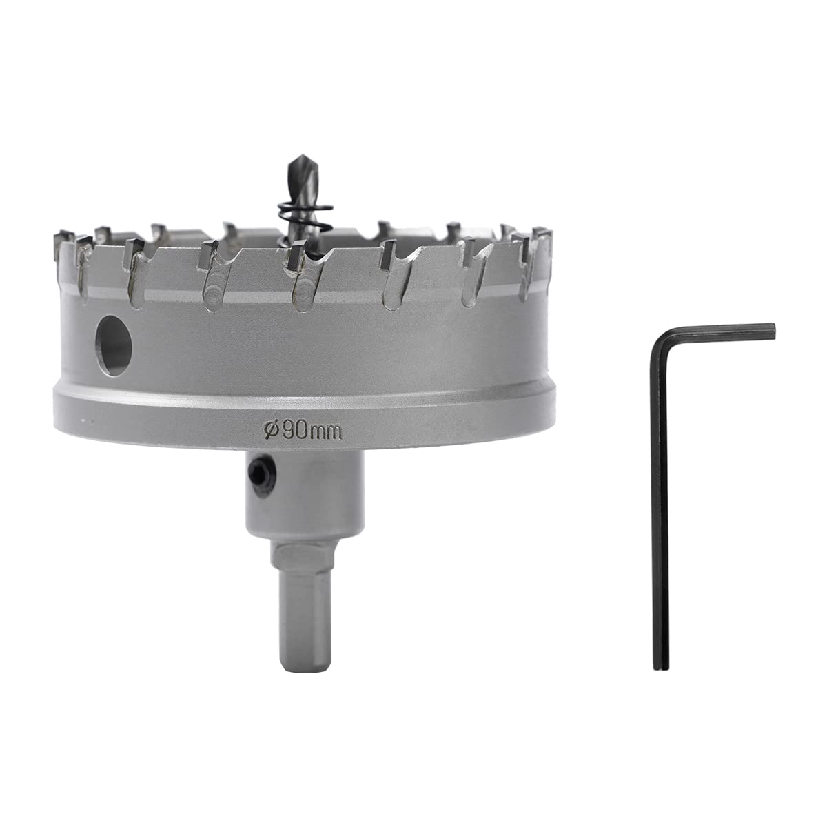 Dribotway Bi-Metal Hole Saw 90mm TCT Carbide Heavy Duty Industrial Grade Stainless Steel Hole Cutter for Mental Wood Stainless Steel Plastic Copper