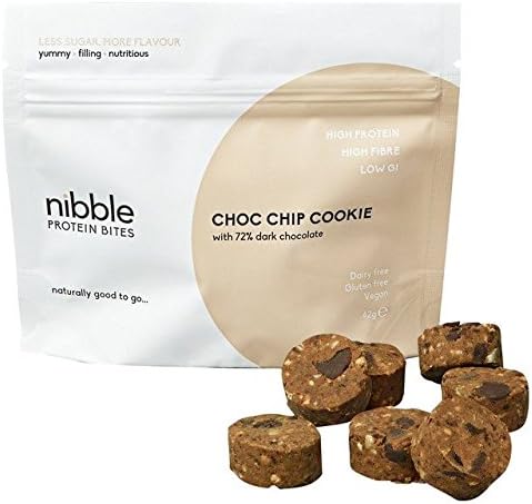 Nibble Protein Bites Choc Chip Cookie with 72% Dark Chocolate 42g