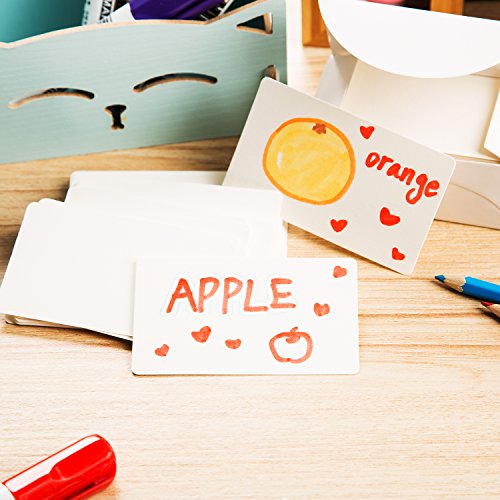 ZOOYOO Blank White Cardboard paper Message Card Business Cards Word Card DIY Tag Gift Card About 95-100PCS （White) - Thumbnail 4