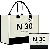 NGLIV Birthday gifts for Women Travel Canvas Tote Bag and Makeup Bag -2026