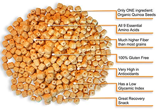 Awsum Snacks Organic Quinoa Stars Puffs Cereal 6oz bag Gluten Free Snacks Puffed Quinoa Seeds Grain Healthy Vegan Snacks Diabetic Pop High Protein And Fiber Crispy Chips No Sugar Snack Pops