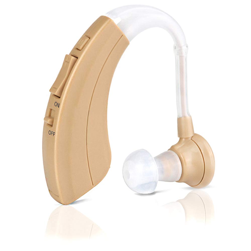 Digital Hearing Amplifier Aid - FDA Approved Personal Sound Device with 2Pcs 500hr Batteries, 4 Channels Noise Reduction, Hearing Aid Cleaning Kit for Adults and Seniors by iAid