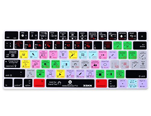 XSKN Magic Keyboard Adobe Illustrator Shortcut Keyboard Cover, Durable AI Hotkeys Silicone Keyboard Skin for Apple Magic Keyboard MLA22LL/A
