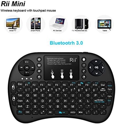 Rii I8+ Bluetooth Wireless Keyboard 92 Keys Backlit LED Sensitive Smart Touchpad Multimedia Control Keys PC Gaming Control Key
