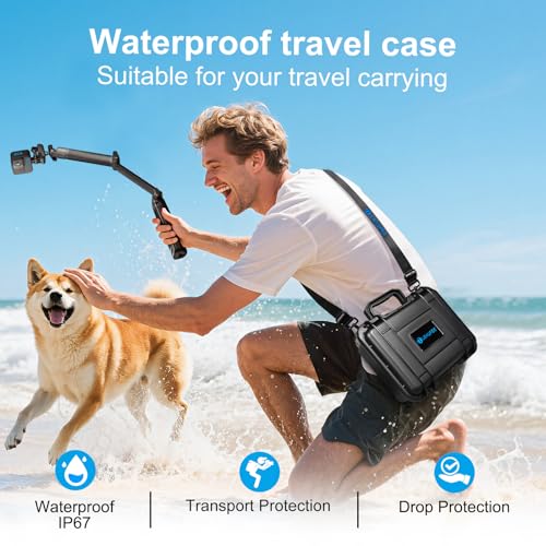 Lekufee Waterproof Hard Case Compatible with Gopro Hero 13/12/11/10/9/8, LIT Hero,Hero 4K,Media Mod/Gopro Volta/Creator Edition/Action Camera and Accessories(Case Only)