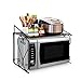 DAZONE Metal Microwave Rack Shelf Kitchen Counter and Cabinet Shelf (Black)