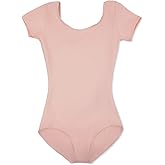 Capezio girls Team Basic Short Sleeve athletic leotards, Ballet Pink, Toddler 2T-4T US