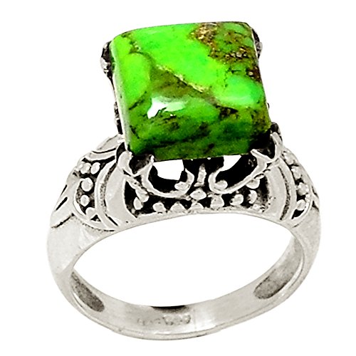 Xtremegems Mohave Green Turquoise 925 Sterling Silver Ring Jewelry Size 6 18839R