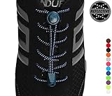 StoutGears Reflective No Tie Shoelaces Lock System - Elastic Shoelaces for Sneakers (1 Pair) (002 - Dotted Navy Blue)