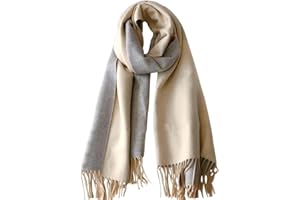 Floralies Cashmere Scarf for Women Wool Scarf Gift Box Double-sided Style Tassels Winter Thick Oversized Scarves Wraps