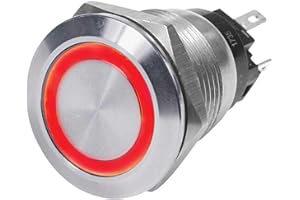 Blue Sea Systems 4162-BSS Switch Button 10A OFF-ON RED