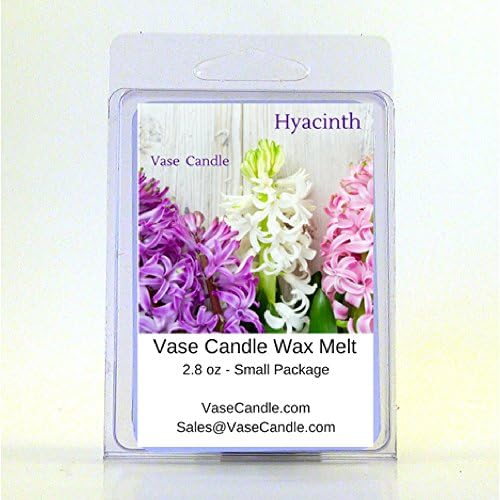 2 Hyacinth Vase Candle Melts | 2.8 oz Premium Highly Scented Soy Paraffin Wax Tarts | 50 Hours