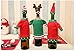 Funyear Christmas Wine Cover Sweater Ugly Wine Cover Santa, Reindeer And Snowman Red Wine Bottle Cover for Christmas and new year Party Decoration(3Pcs)