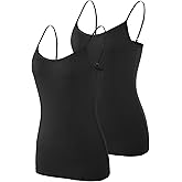 Vislivin Women's Basic Solid Camisole Adjustable Spaghetti Strap Tank Top
