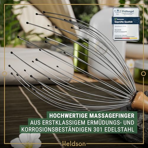 HELDSON Head Massage Spider - FSC100% - Head Massager - Mother's Day Gift - Head Massage & Hair Massage - Head Massager - Head Scratcher - Mother's Day Gift for Women, Men & Seniors