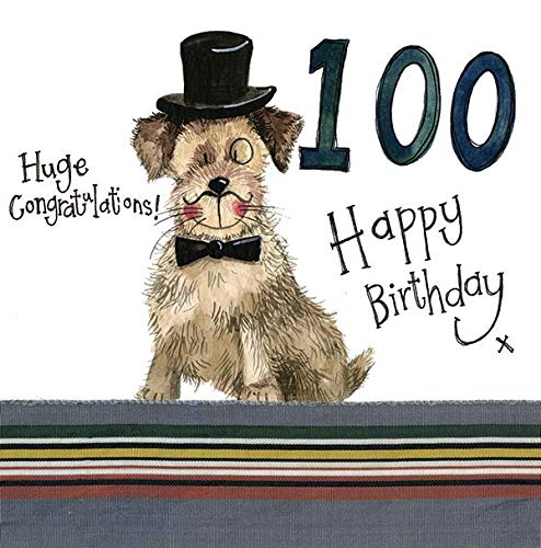 ALEX CLARK Happy 100th Birthday Dog Card