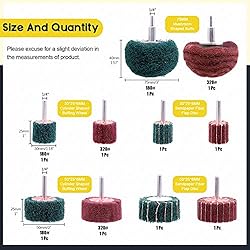 Mardatt 10Pcs Non Woven Abrasive Buffing Pads