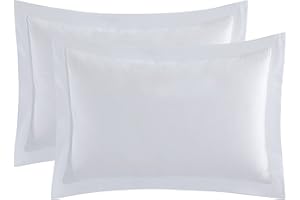 VANTA REPUBLIC Sham Pillows Set of 2, 20 X 30, Hypoallergenic Pillow Cover, High Thread Count, Double Brushed Microfiber, 2200 Series, 90 GSM, Hotel Collection, Pillow Shams for Queen Bed (White, Twin, Full, Queen)