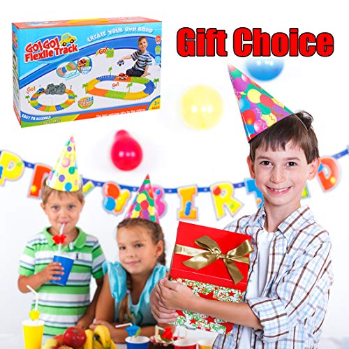 image for BooTaa Dinosaur Track, 144 Piece Race Car Tracks Set,Jurassic World To