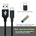 XIANDAN Micro USB Cable,4Pack 3FT 6FT 6FT 10FT Nylon Braided Android Charger USB to Micro USB Charging Charger Cord for Samsung Galaxy S7 Edge/S7/S6/S4/S3,Note 5/4/3 (Navy)