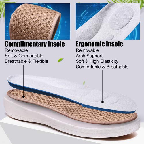 EXEBLUE Women Comfortable Slip On Walking Shoes - Stylish Loafter Shoes for Indoor and Outdoor Work Black