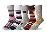 Boys 5 Pack Casual Crew Socks - The Perfect Sock For Any Occasion - By VYBE (X-Large, Combo 3)
