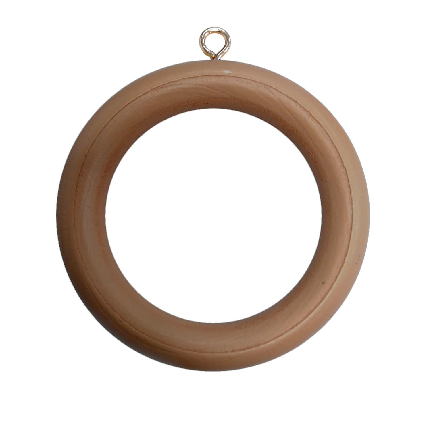 Merriway BH05959 (10 Pcs) Wooden Curtain Drapery Pole Rod Rings with Screw Eye, Inner Diameter 45 mm (1.3/4 Inch) Outer Diameter 70 mm (2.3/4 Inch), Dark Brown - Pack of 10 Pieces