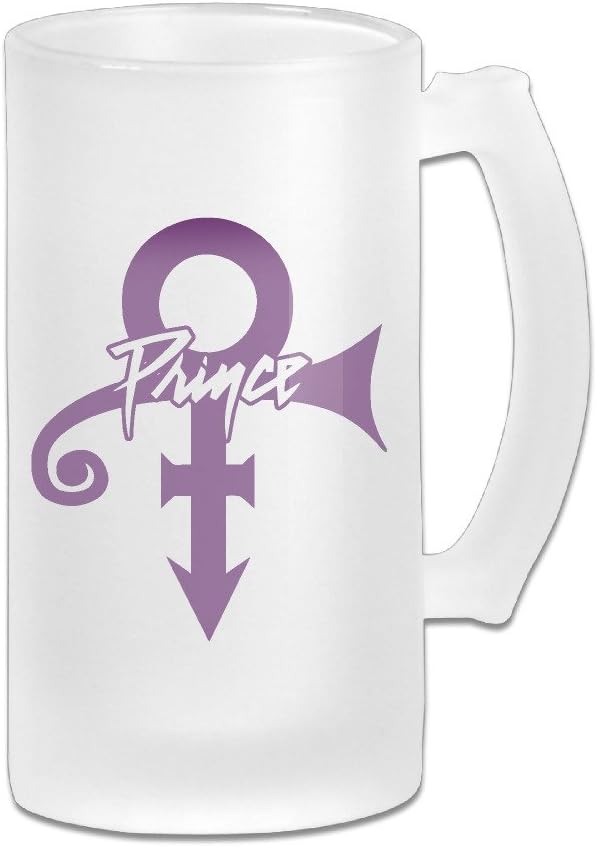 WLHZQS Prince For Love Logo Frosted Glass Beer Stein