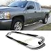 VioGi Fit:99-13 Silverado/Sierra 1500/2500/3500 Extended Cab (w/ 2 Full Size Front Doors+ 2 Half Size Rear Doors Only) 3" Round Tube S/S Side Step Rails Nerf Bar Running Boards